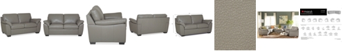 Furniture Lothan 64" Leather Loveseat, Created for Macy's